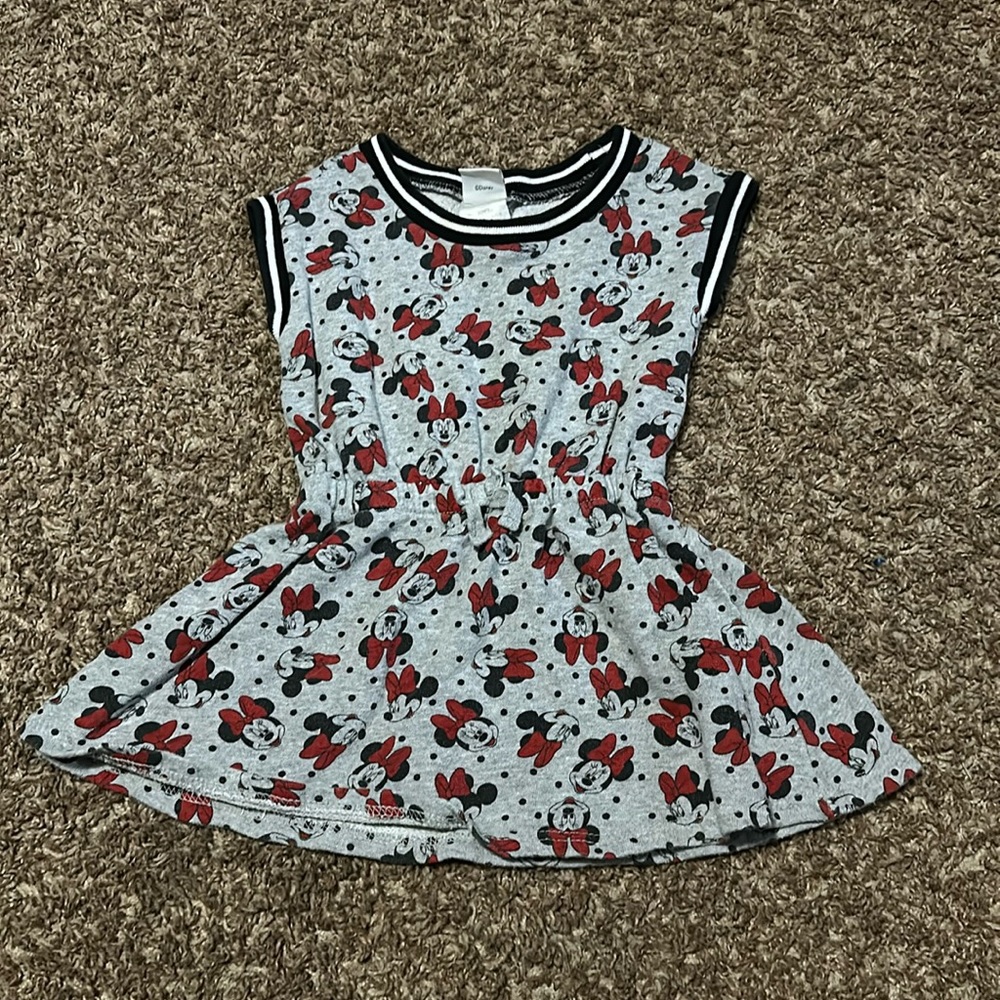 Disney. Size 3T Minnie Mouse dress. Black grey with red